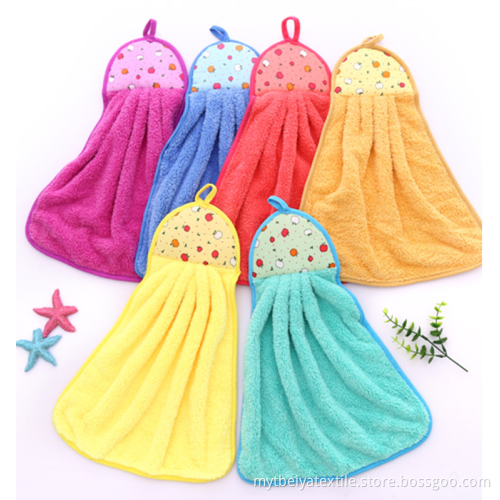 Wholesale High Quality Microfiber Hanging Hand Towel Kitchen Towel